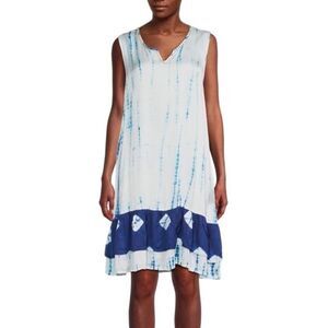 NWT Area Stars Blue Malta Tie Dye‎ A Line Dress Size Medium